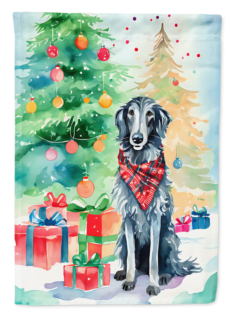 Scottish Deerhound Christmas House Flag