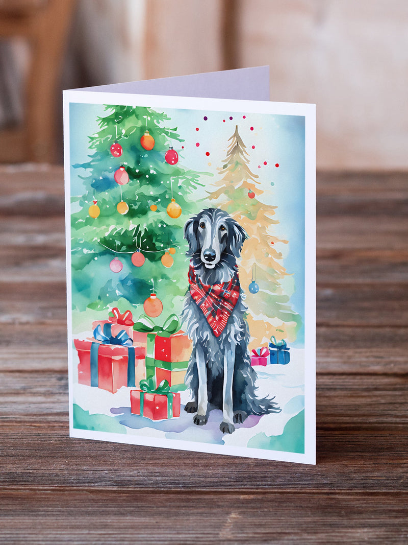 Scottish Deerhound Christmas Greeting Cards Pack of 8