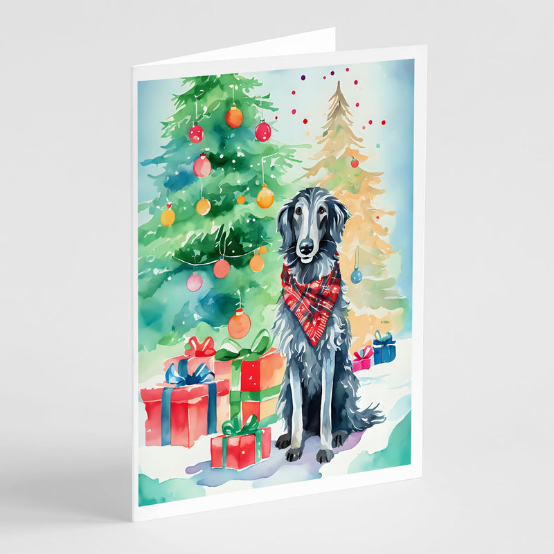 Scottish Deerhound Christmas Greeting Cards Pack of 8