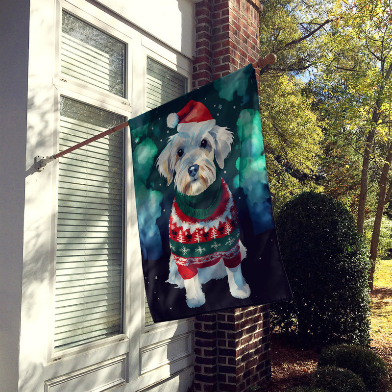 Sealyham Terrier Christmas House Flag