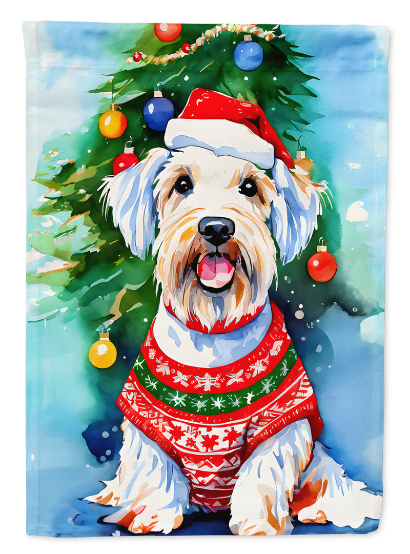 Sealyham Terrier Christmas House Flag