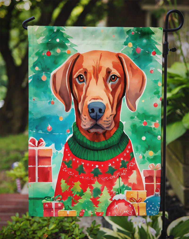 Vizsla Christmas Garden Flag