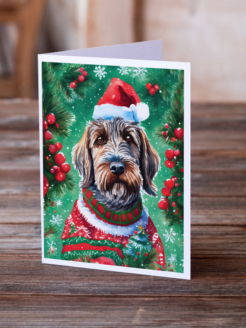 Wirehaired Pointing Griffon Christmas Greeting Cards Pack of 8