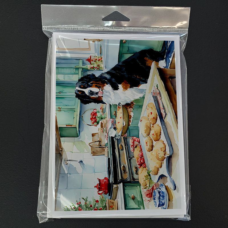 Bernese Mountain Dog Christmas Cookies Greeting Cards Pack of 8