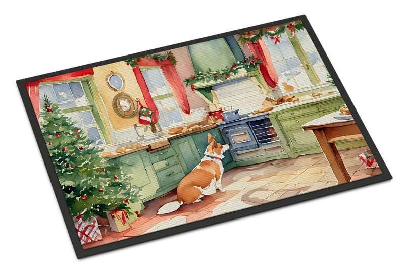 Corgi Christmas Cookies Doormat