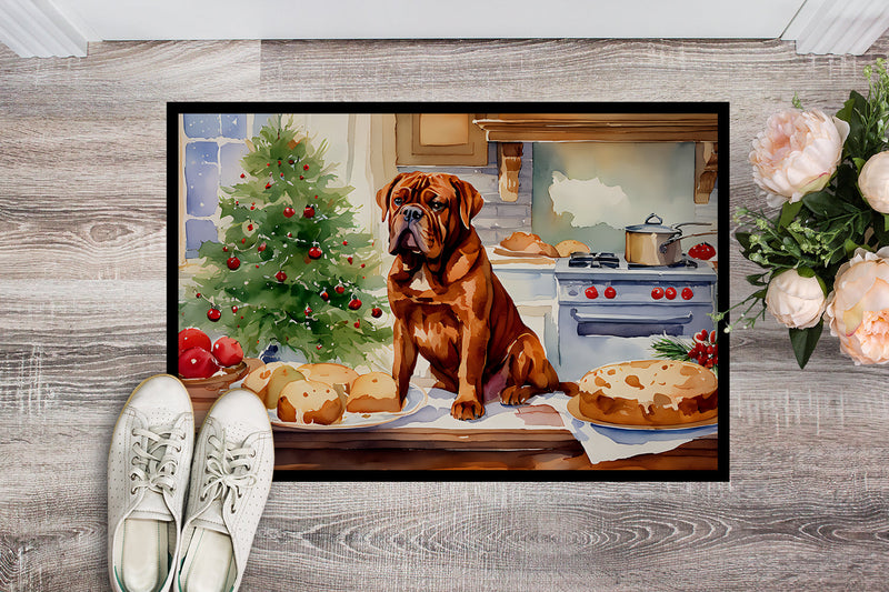 Dogue de Bordeaux Christmas Cookies Doormat