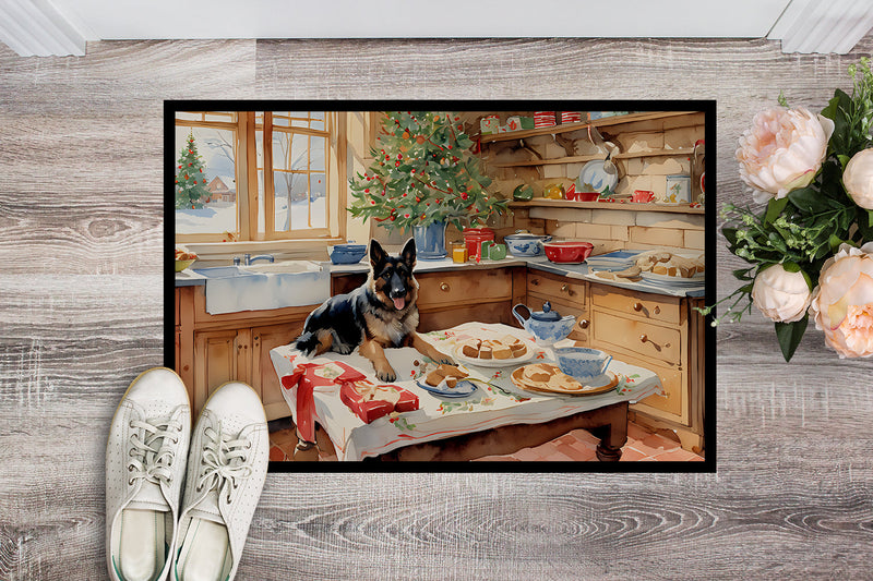 German Shepherd Christmas Cookies Doormat