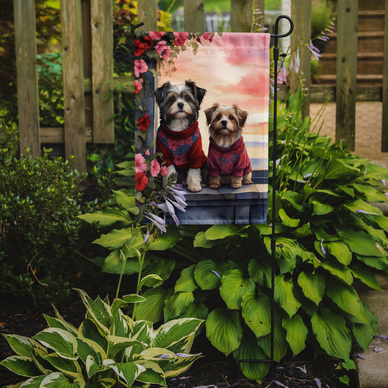 Havanese Two Hearts Garden Flag