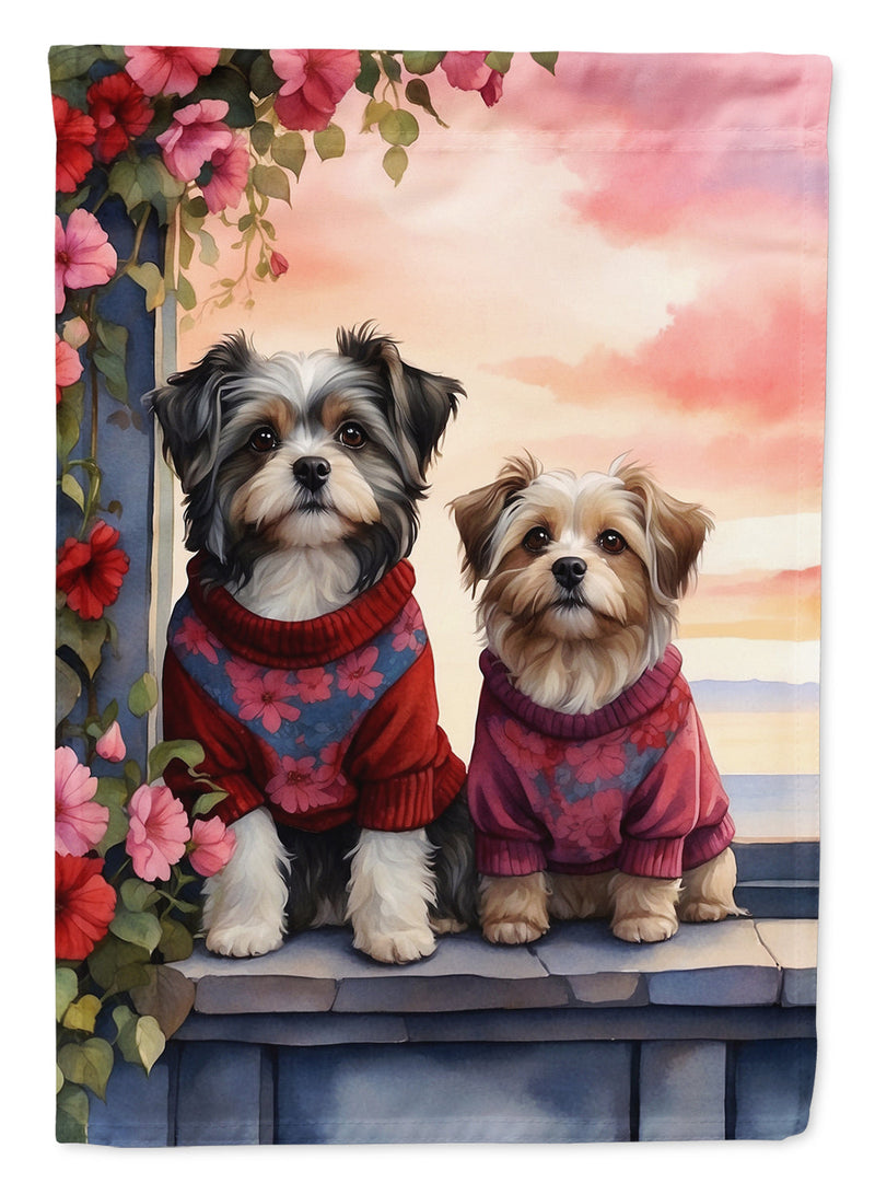 Havanese Two Hearts Garden Flag