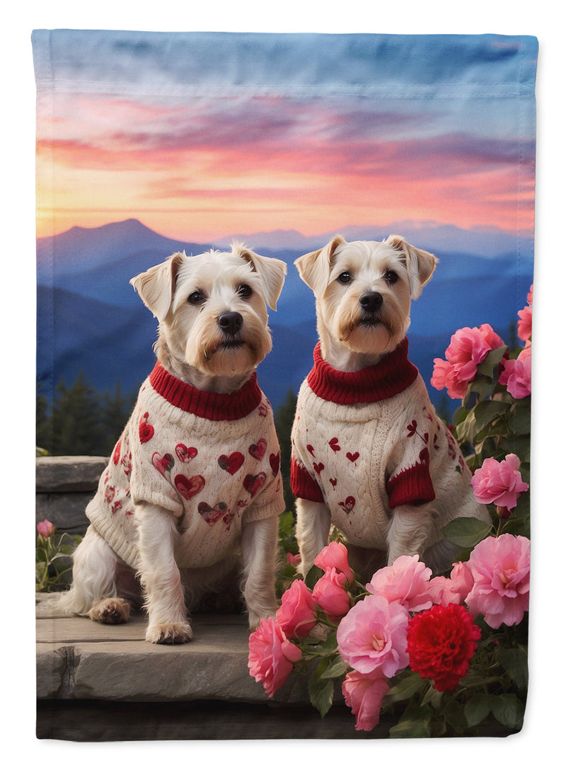 Sealyham Terrier Two Hearts Garden Flag