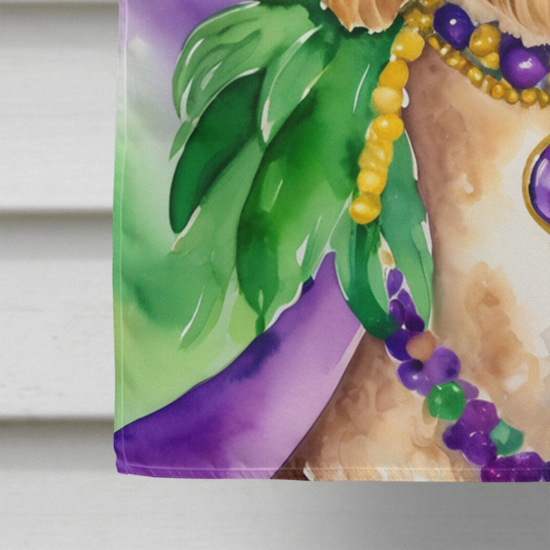 Goldendoodle King of Mardi Gras House Flag