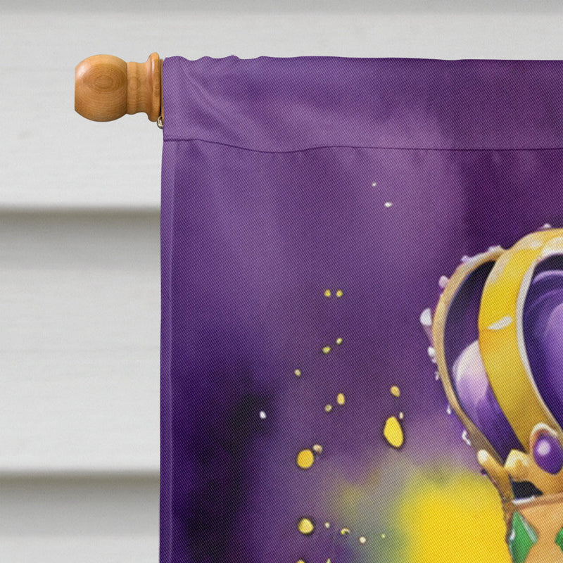 Labrador Retriever King of Mardi Gras House Flag