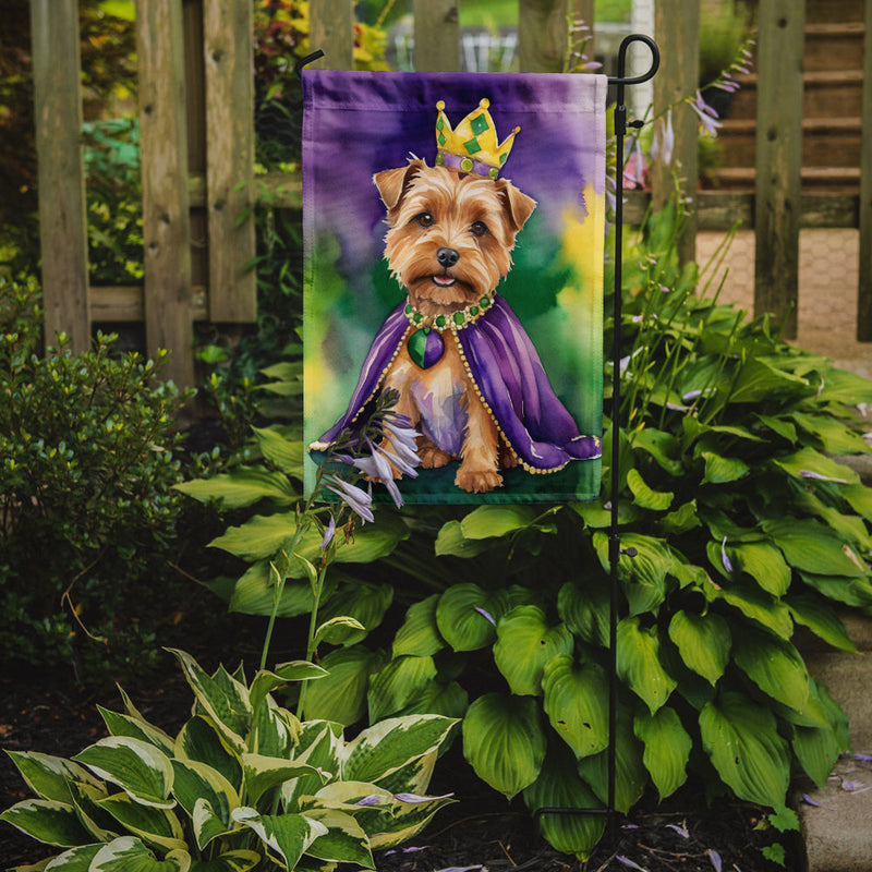 Norfolk Terrier King of Mardi Gras Garden Flag