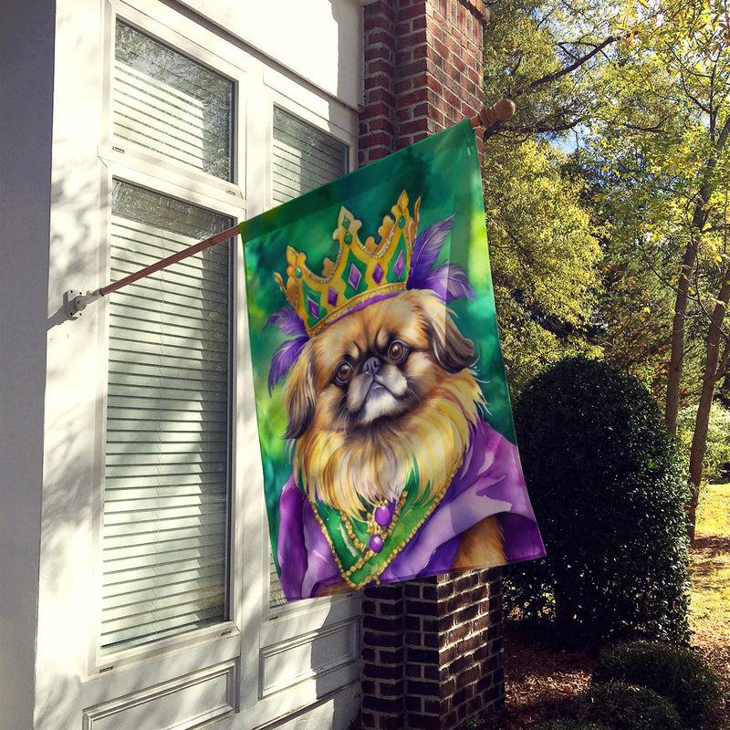 Pekingese King of Mardi Gras House Flag