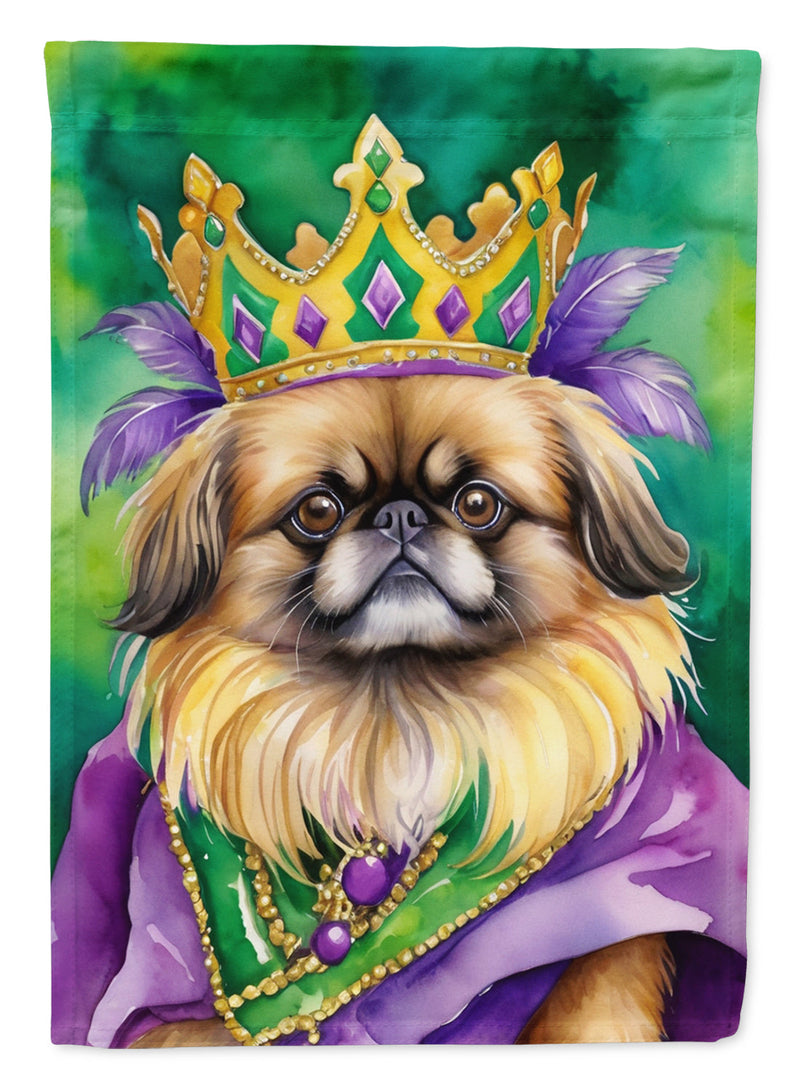 Pekingese King of Mardi Gras House Flag