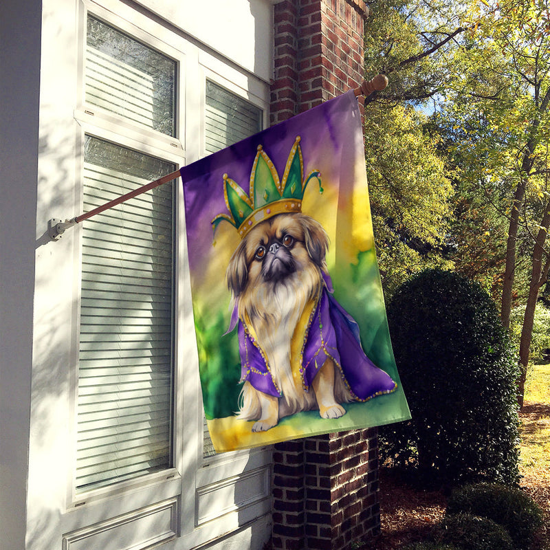 Pekingese King of Mardi Gras House Flag