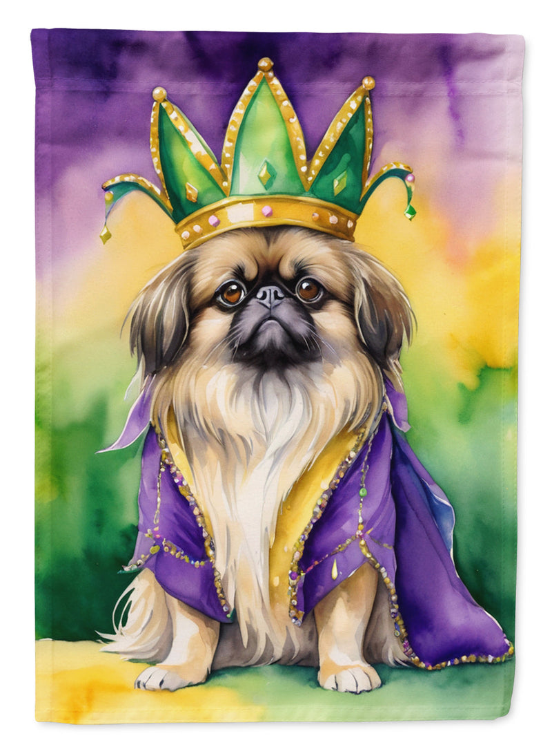 Pekingese King of Mardi Gras House Flag