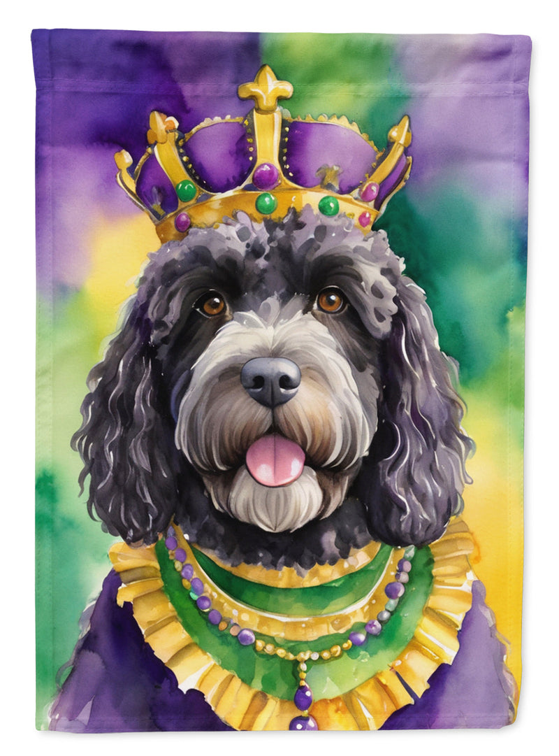 Portuguese Water Dog King of Mardi Gras House Flag