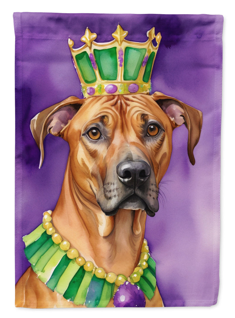 Rhodesian Ridgeback King of Mardi Gras House Flag