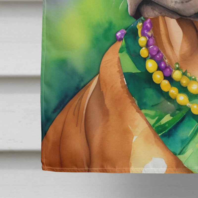 Rhodesian Ridgeback King of Mardi Gras House Flag