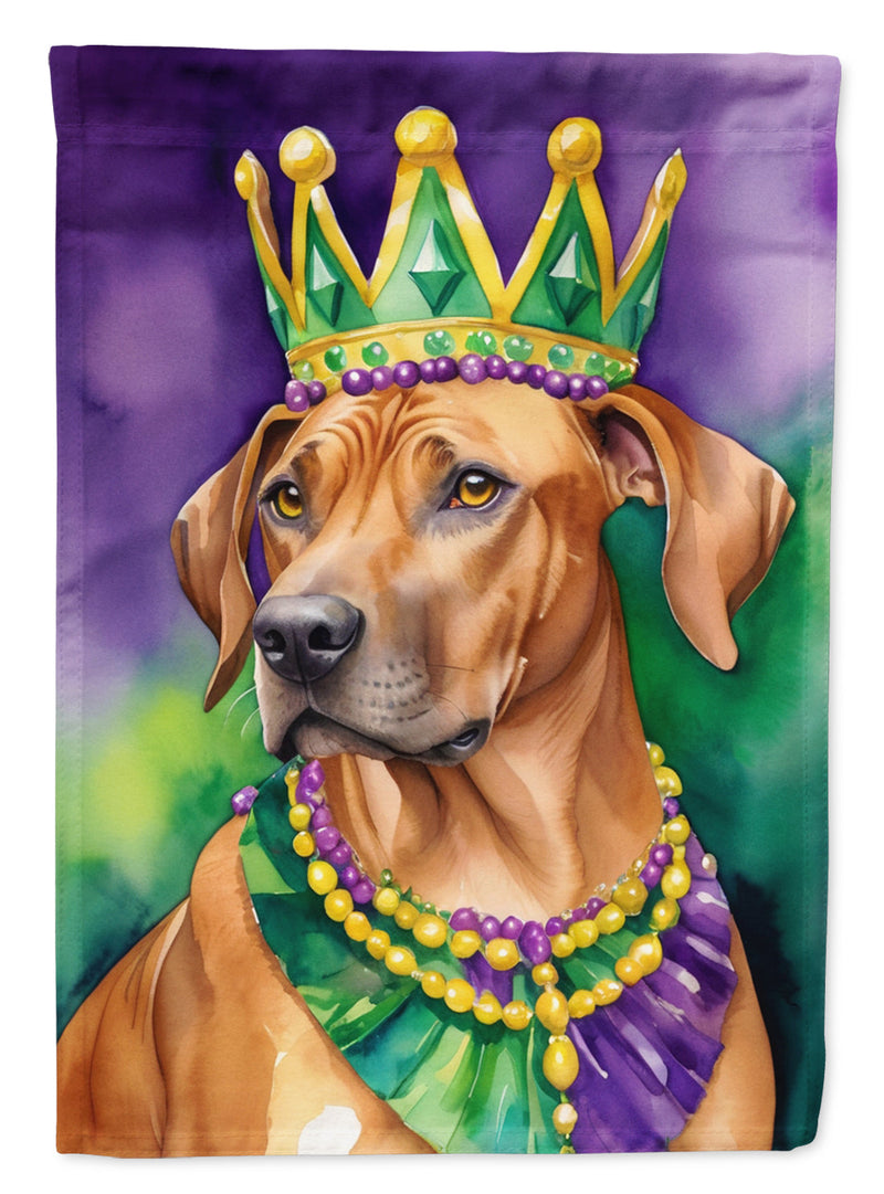 Rhodesian Ridgeback King of Mardi Gras House Flag