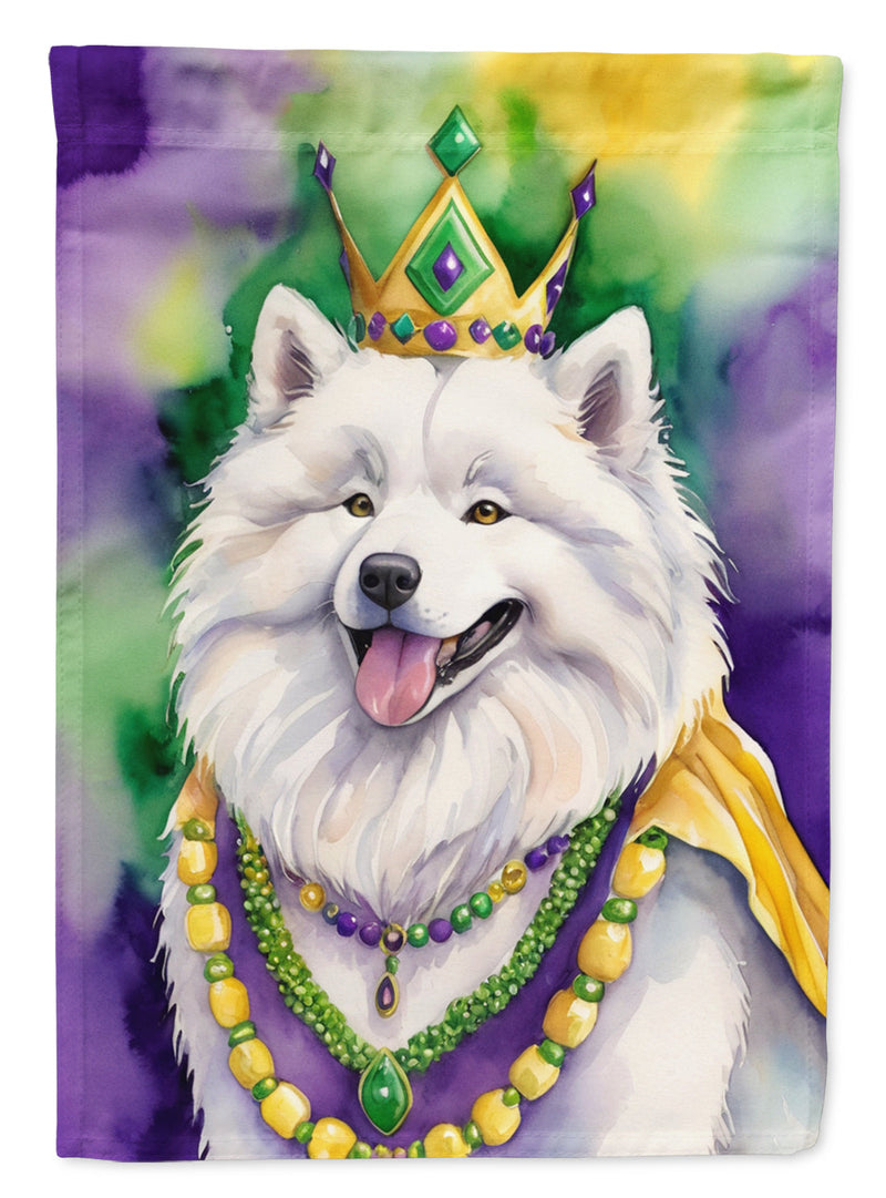 Samoyed King of Mardi Gras House Flag