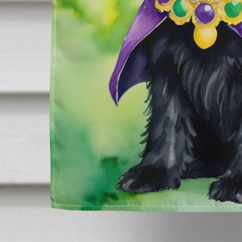 Scottish Terrier King of Mardi Gras House Flag