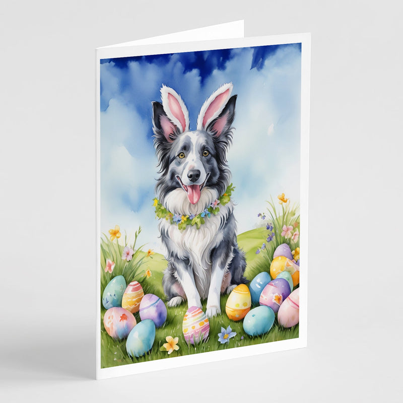 Border Collie Easter Egg Hunt Greeting Cards Pack of 8