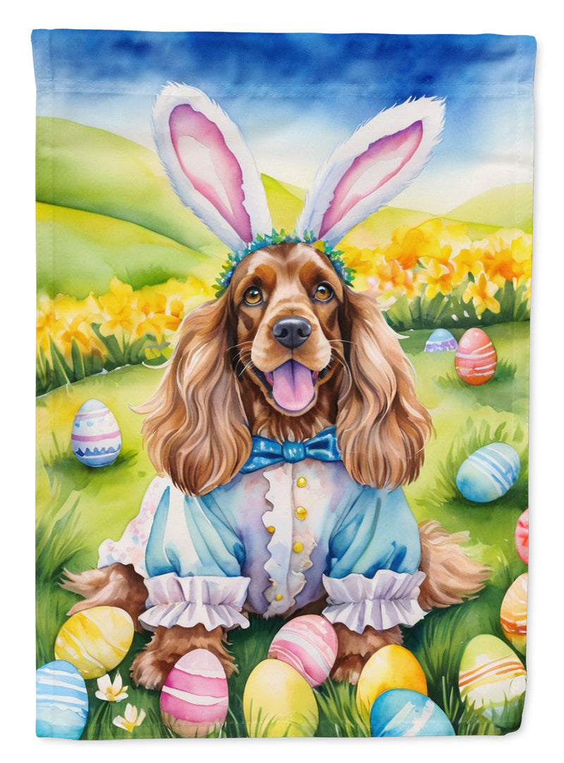 Cocker Spaniel Easter Egg Hunt Garden Flag