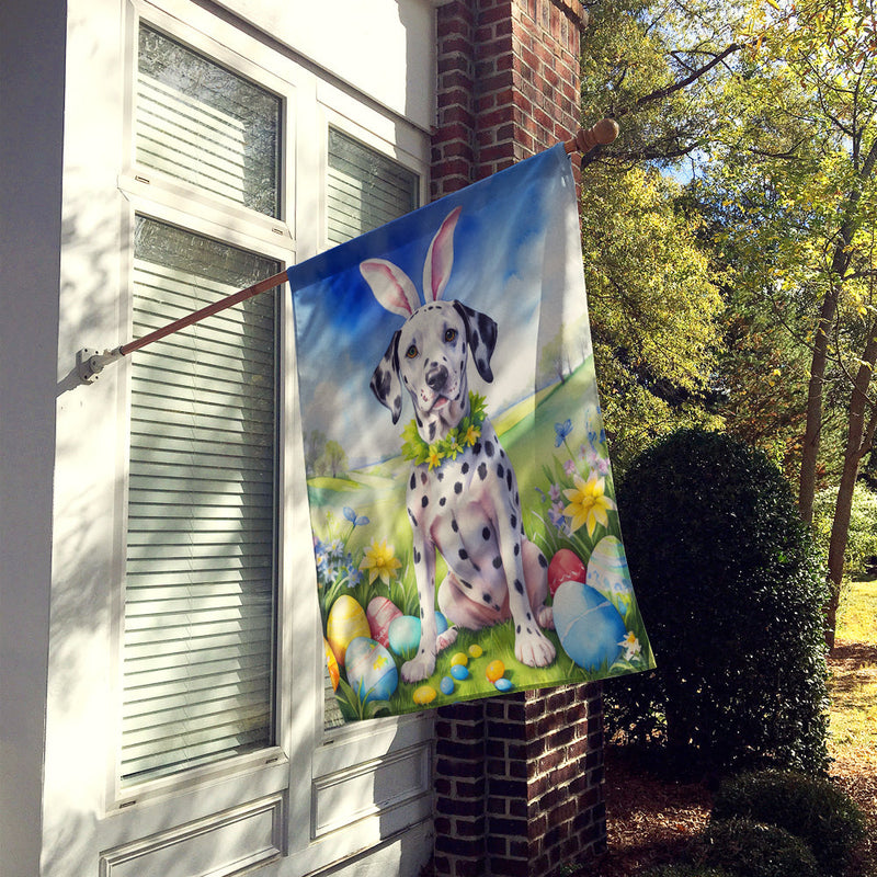 Dalmatian Easter Egg Hunt House Flag