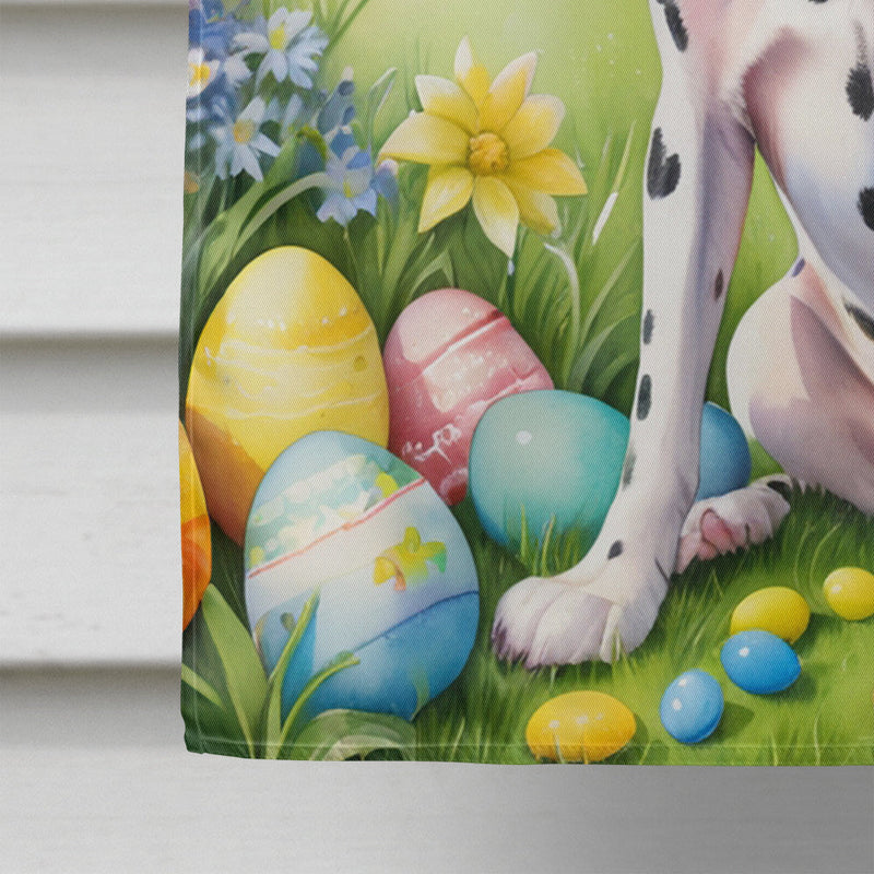 Dalmatian Easter Egg Hunt House Flag