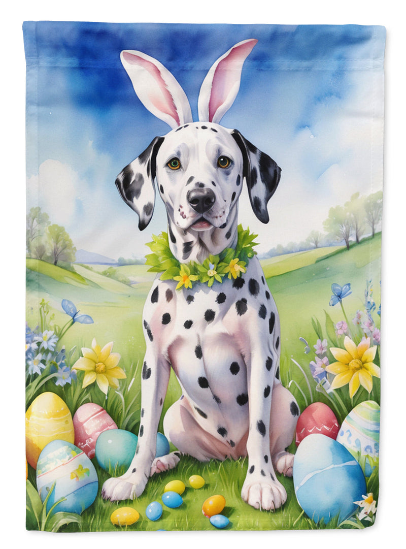 Dalmatian Easter Egg Hunt House Flag