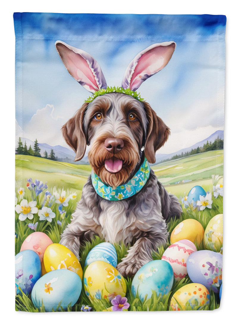 German Wirehaired Pointer Easter Egg Hunt House Flag