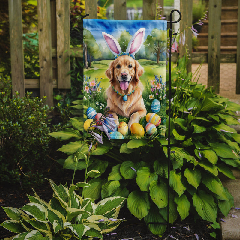 Golden Retriever Easter Egg Hunt Garden Flag