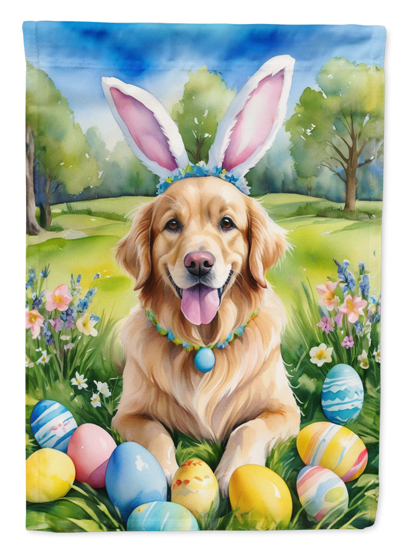 Golden Retriever Easter Egg Hunt Garden Flag