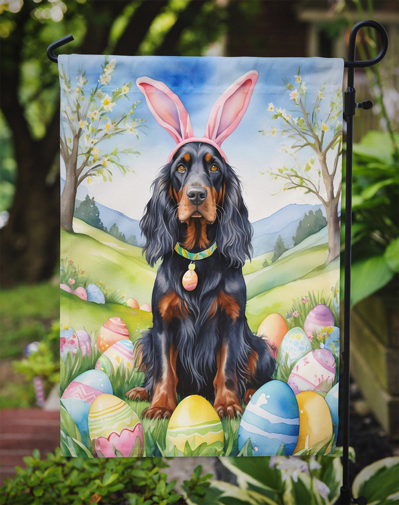 Gordon Setter Easter Egg Hunt Garden Flag