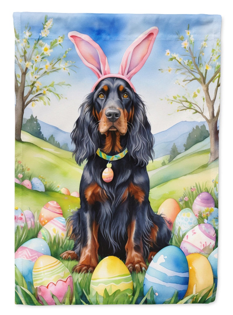 Gordon Setter Easter Egg Hunt Garden Flag