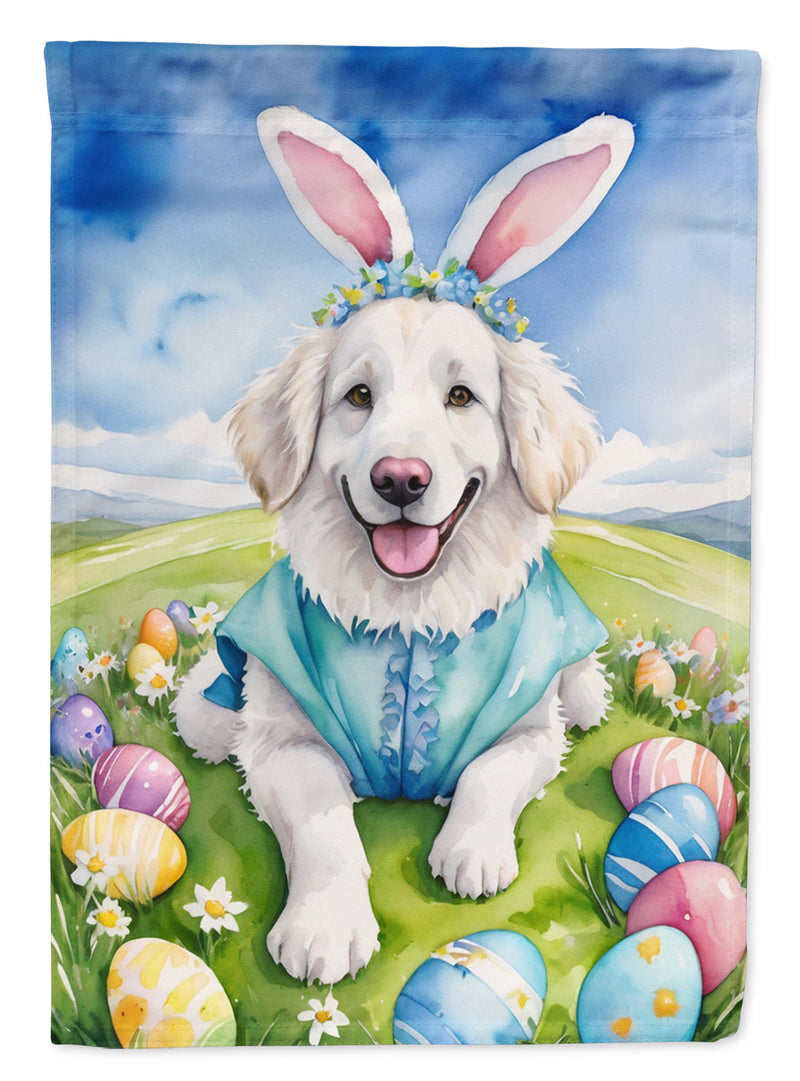 Kuvasz Easter Egg Hunt Garden Flag