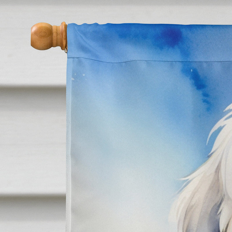 Old English Sheepdog Easter Egg Hunt House Flag