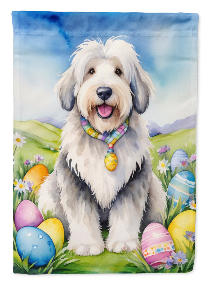 Old English Sheepdog Easter Egg Hunt House Flag