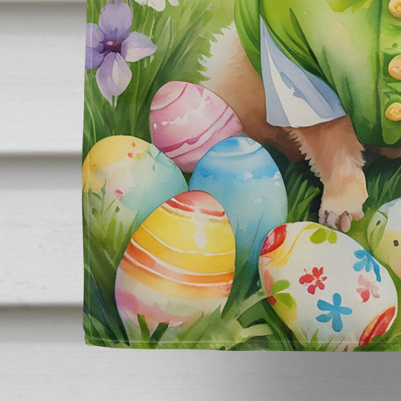 Pomeranian Easter Egg Hunt House Flag