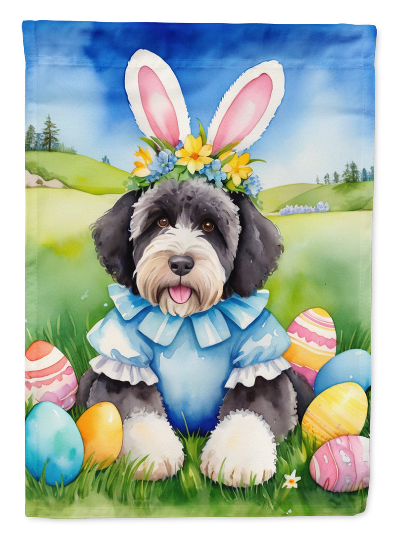 Portuguese Water Dog Easter Egg Hunt Garden Flag