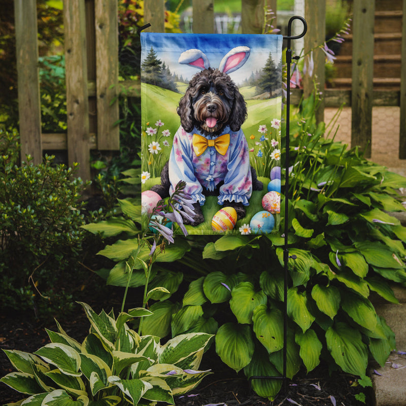 Portuguese Water Dog Easter Egg Hunt Garden Flag