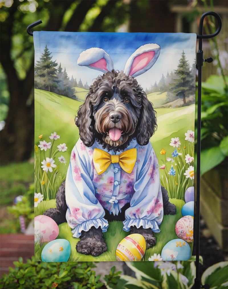 Portuguese Water Dog Easter Egg Hunt Garden Flag