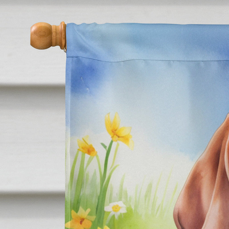 Redbone Coonhound Easter Egg Hunt House Flag