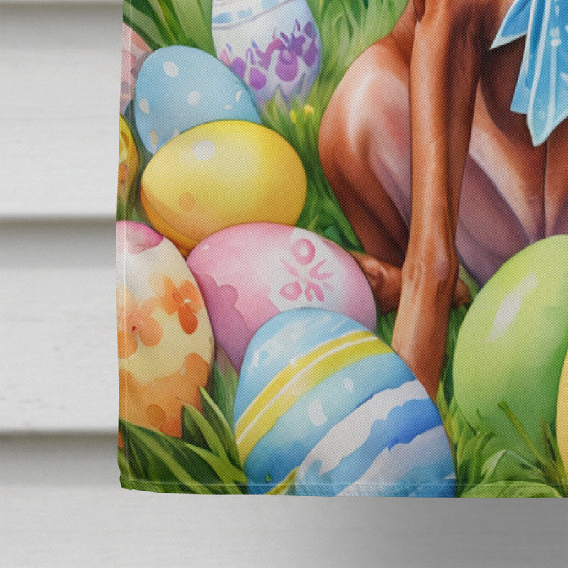 Redbone Coonhound Easter Egg Hunt House Flag