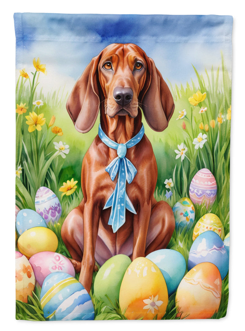 Redbone Coonhound Easter Egg Hunt House Flag