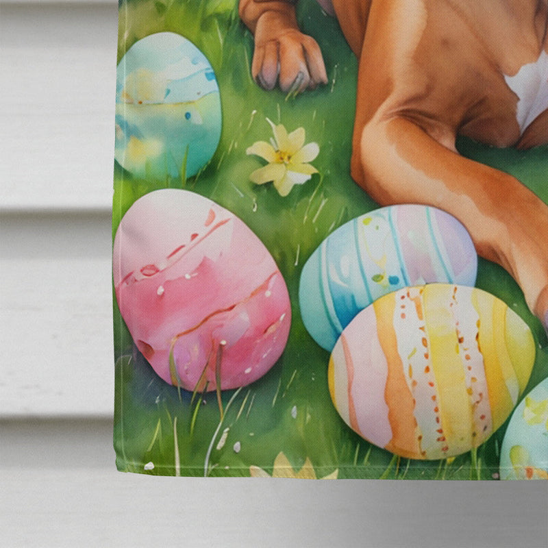 Rhodesian Ridgeback Easter Egg Hunt House Flag