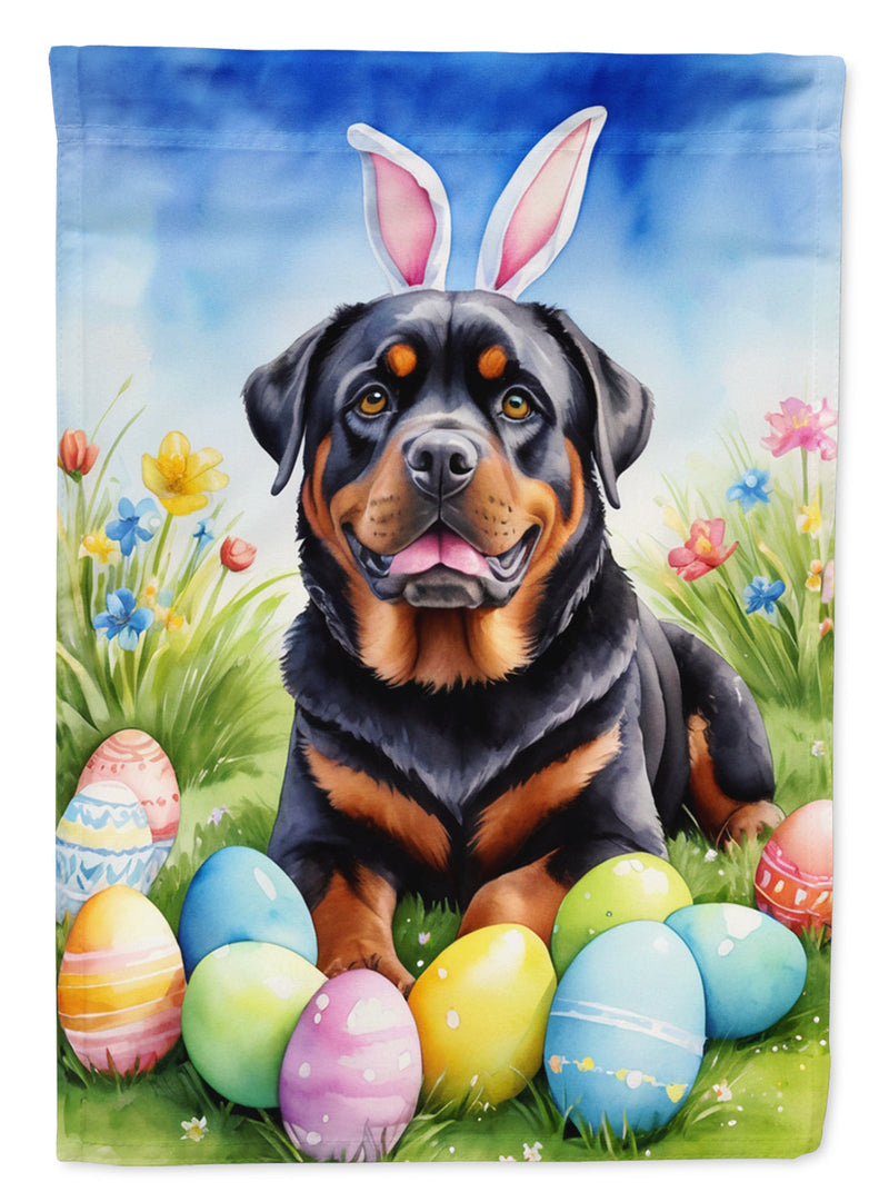 Rottweiler Easter Egg Hunt House Flag