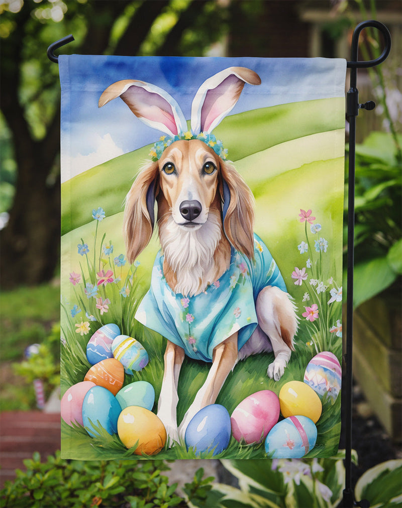 Saluki Easter Egg Hunt Garden Flag